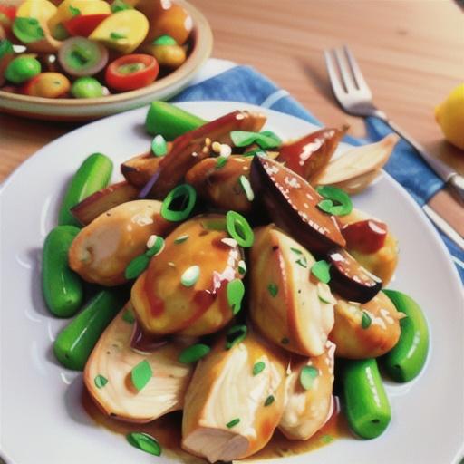 Braised chicken with lemon