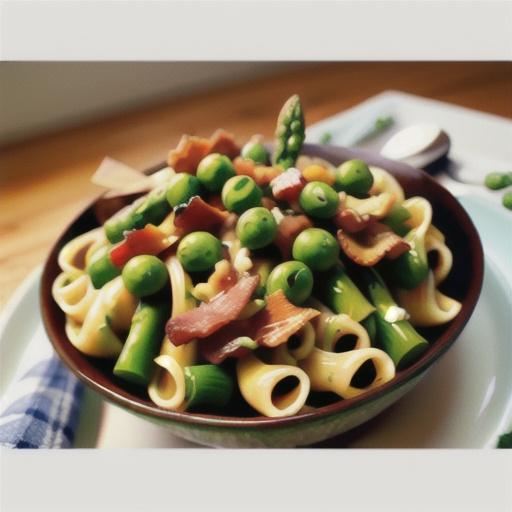 Creamy Asparagus and Peas Pasta
