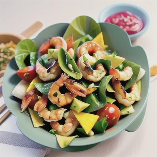 Tandoori prawn and pappadum salad recipe