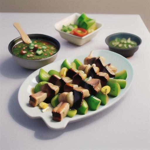 Barbecued satay lamb