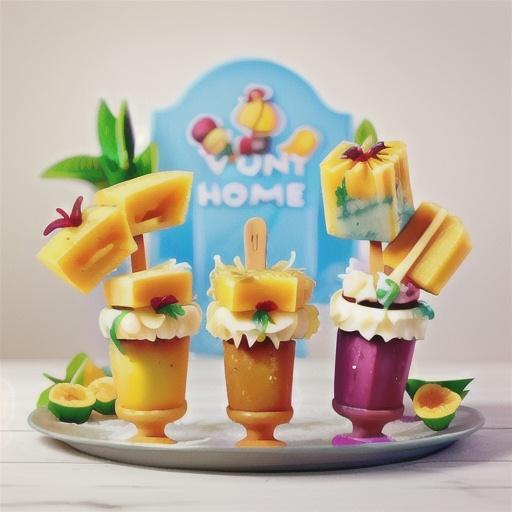 Homemade mango & coconut popsicles