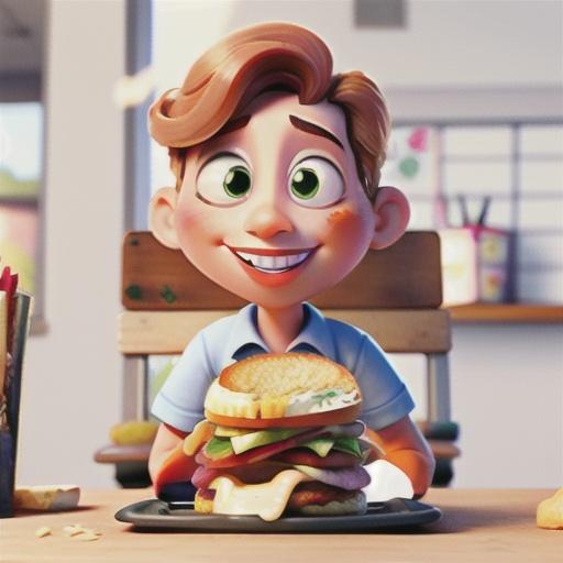 Ham and cheese decker sandwich