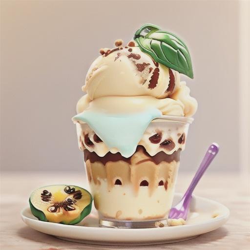 Passionfruit ice-cream