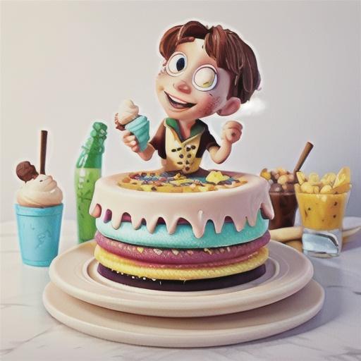 Stellar six-layer ice-cream cake