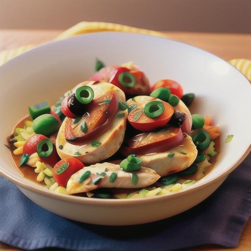 Farmhouse chicken and tomato risoni bake