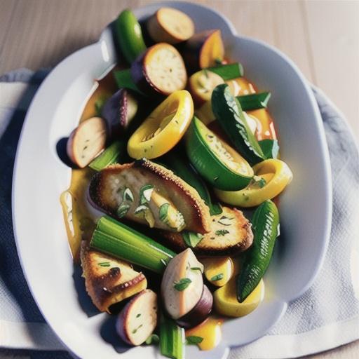 Garlic butter chicken and vegies recipe