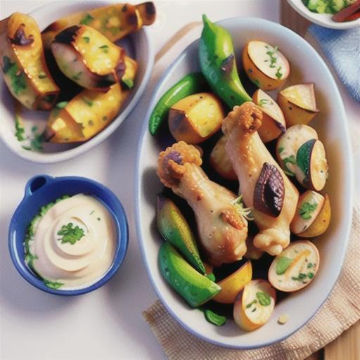 Easy fried chicken with homemade potato wedges