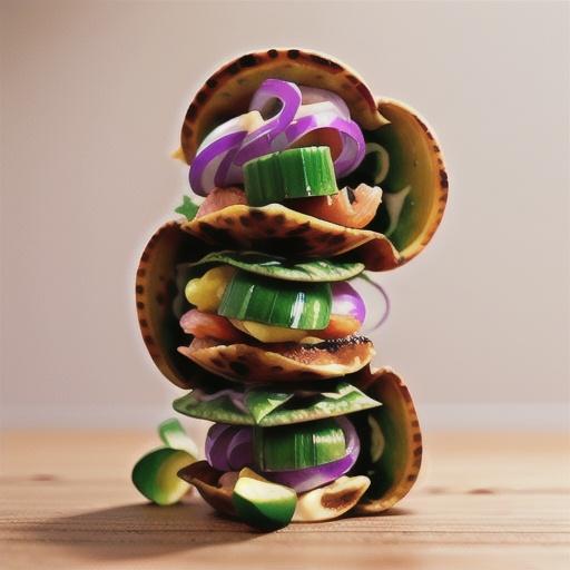 Toasted salmon burrito