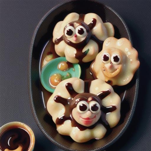 Salted caramel dumplings