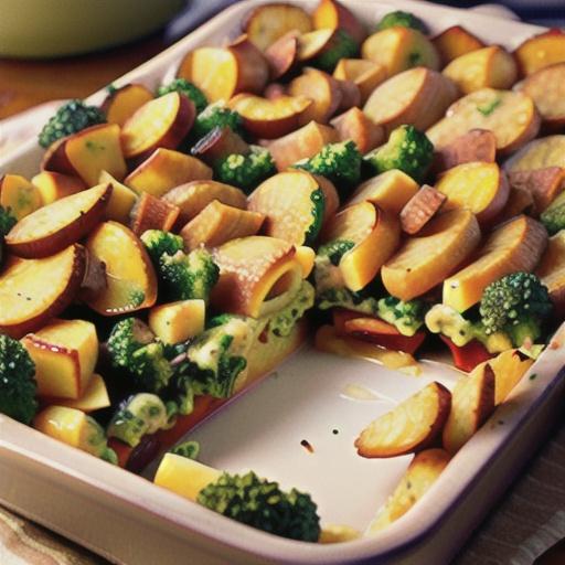 Cheesy Crunchy Broccoli Scalloped Potato Casserole