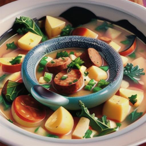 Sausage, Potato and Kale Soup