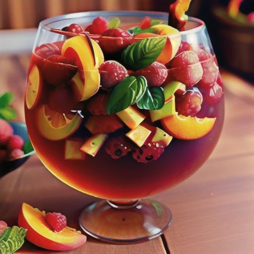 Indian Summer Raspberry Peach Sangria