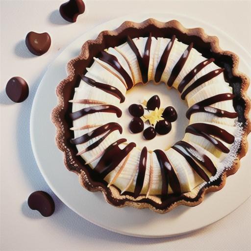 Fig, lemon, coconut and chocolate tart