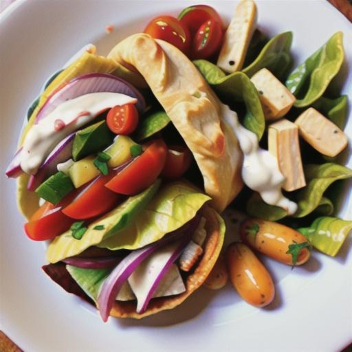 Turkish wraps with garlic sauce