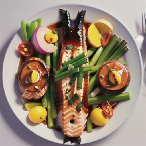 Slow-Roasted Salmon with Sweet Chili Glaze and Scallions