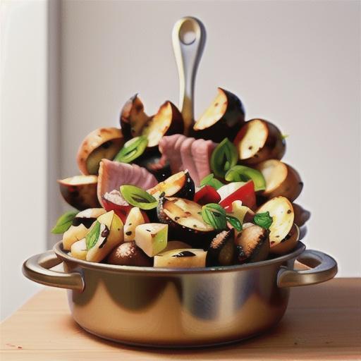 Grilled Ham and Potatoes Au Gratin Foil Pack