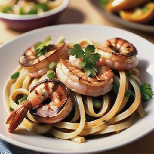 Garlic Shrimp Linguine