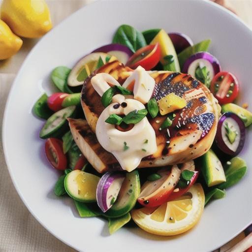 Warm lemon chicken salad