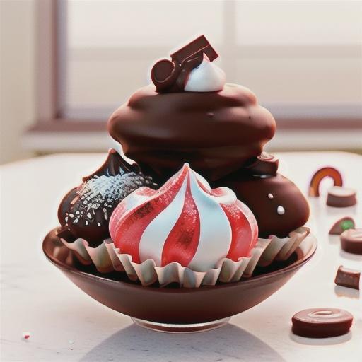Choc-peppermint meringue bites