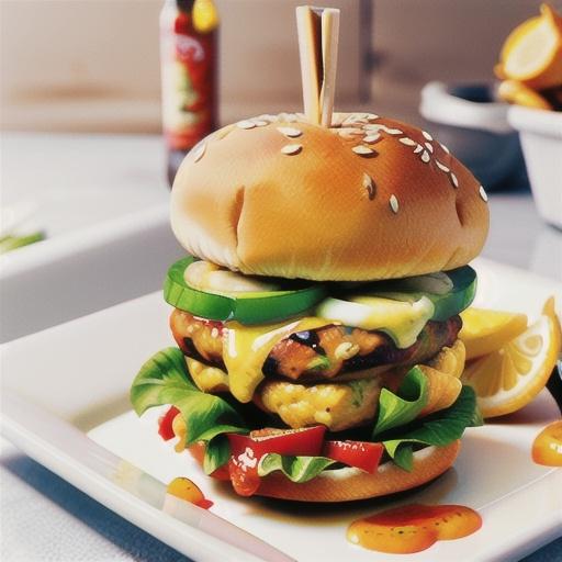 Portuguese chicken burger