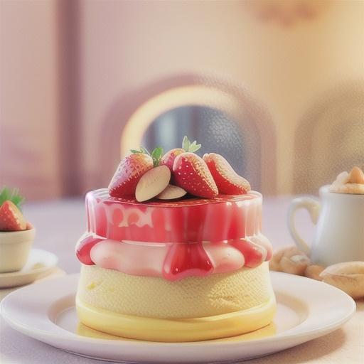 Almond strawberry roulade