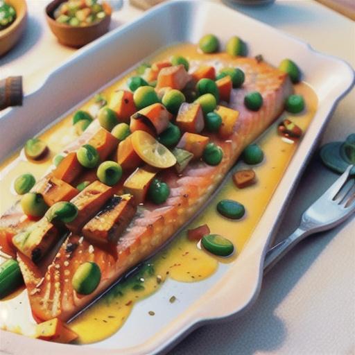 Oven-roasted Moroccan salmon