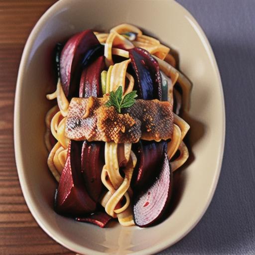 Fettuccine with Creamy Roasted Beet Sauce