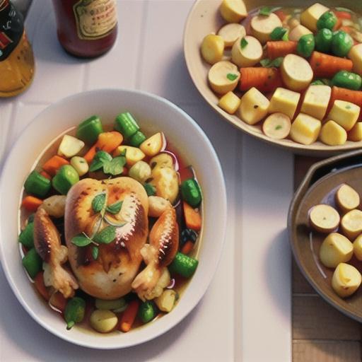 Slow Drunk Roasted Chicken