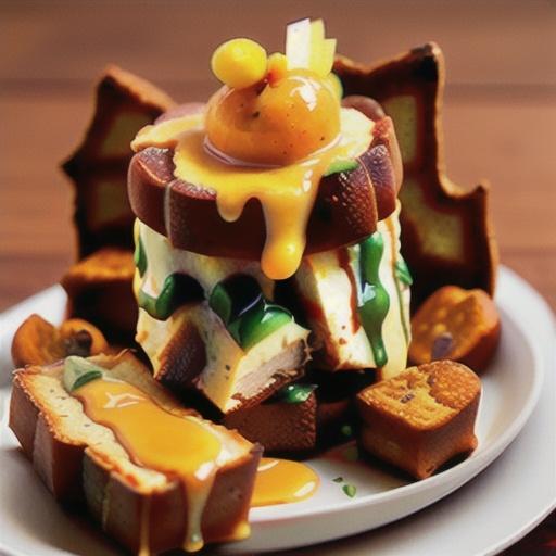 Sweet Potato "Bread" Pudding with Orange Sauce