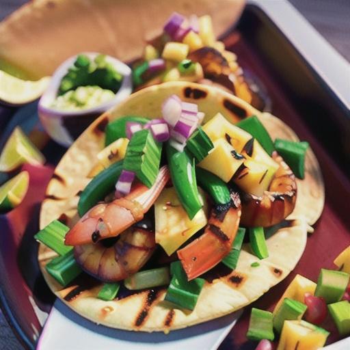 Blackened Shrimp Tacos with Pineapple