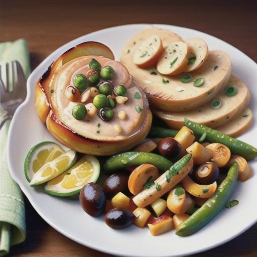 Chicken in white wine and caper sauce