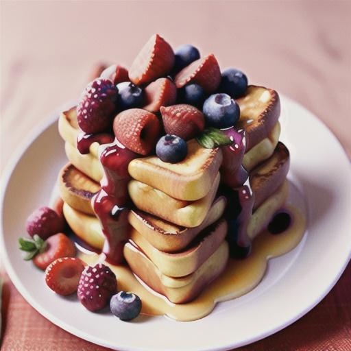 Overnight French Toast Bake with Berry Topping