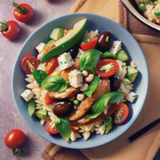 Speedy Chicken, Feta, and Orzo Salad