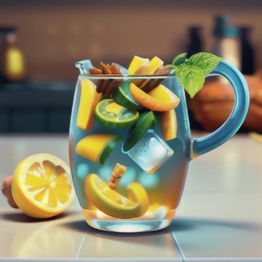 Lemon, Ginger, and Cinnamon Flavored Water