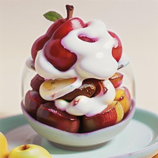 Cranberry-poached pears with vanilla yoghurt