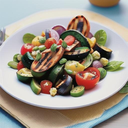 Grilled vegetable salad nicoise