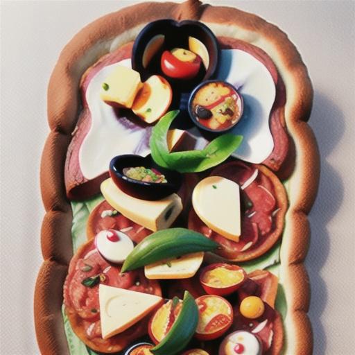 Tomato, olive & bocconcini pizzas