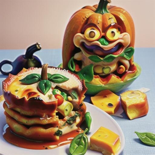 Vegetarian lasagne-stuffed pumpkin recipe