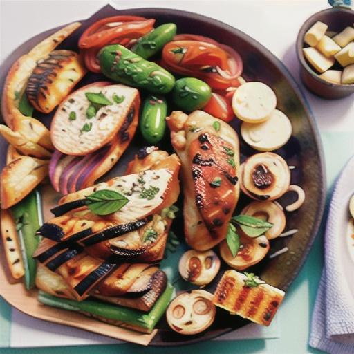 Sicilian herbed chicken with cheesy garlic bread