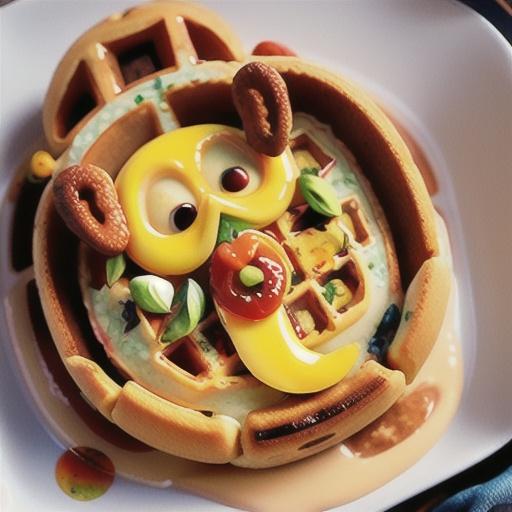 Air Fryer Waffle Egg in a Hole