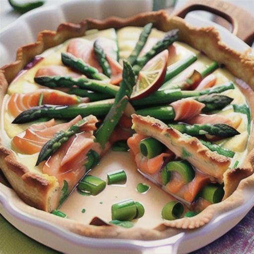 Smoked Salmon and Asparagus Quiche