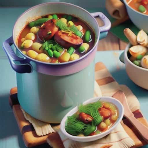 Chorizo, bean and fennel hotpot