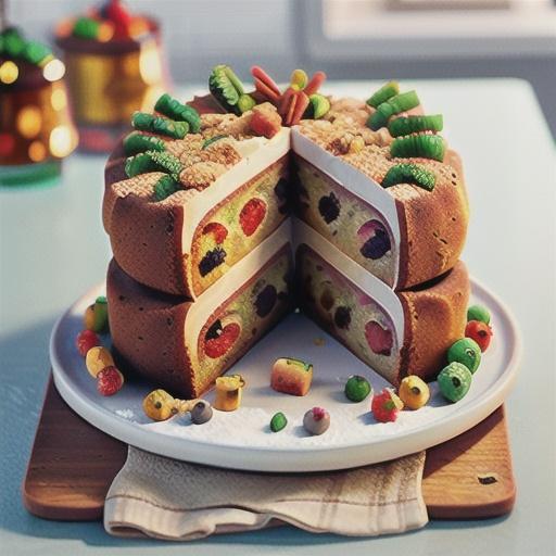 Spiced whisky fruitcake