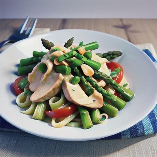 Chicken and Asparagus Fettuccine
