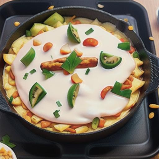 One-Pan Sour Cream Chicken Enchilada Skillet