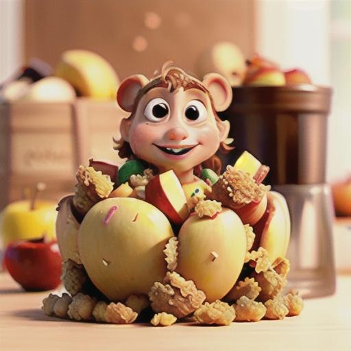 Honey nut crumble apples