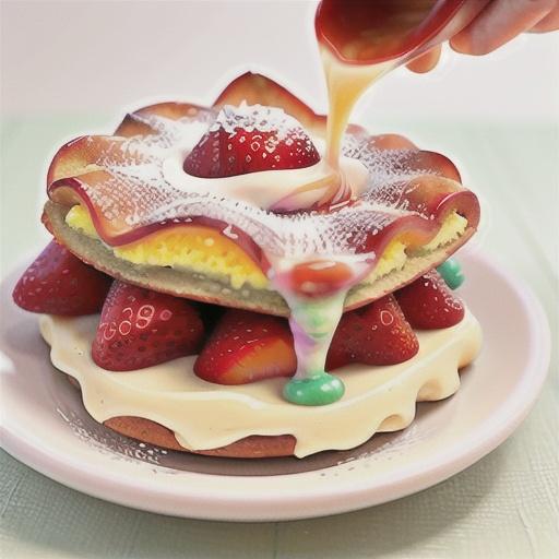 Strawberry & vanilla custard slice