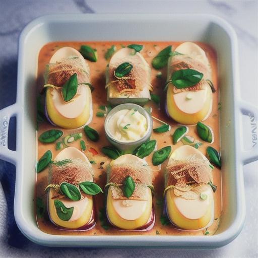 Creamy Italian garlic seafood bake recipe