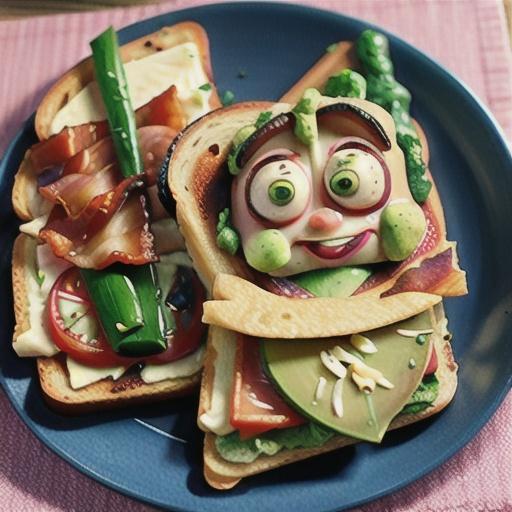 Bacon, tomato and avocado jaffles