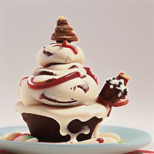 Christmas pudding ice-cream